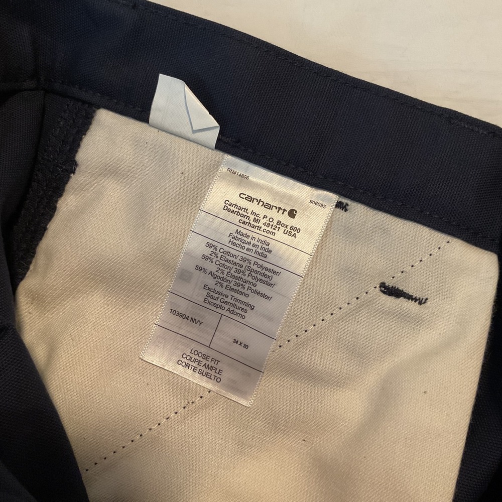 Carhartt Men's Rugged Professional Series Cargo Pants 34x30 Navy Loose Fit Work - Picture 12 of 14